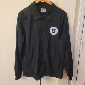 NEW ERA Classic Custom Coach Jacket "The Sandbox" Black MEDIUM-NWOT - Picture 1 of 18
