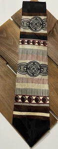 Je Suis Herren Anzug Krawatte 100 % Seide 4 Zoll W 57 Zoll L Mehrfarbig Geometrische Streifen - Bild 1 von 5