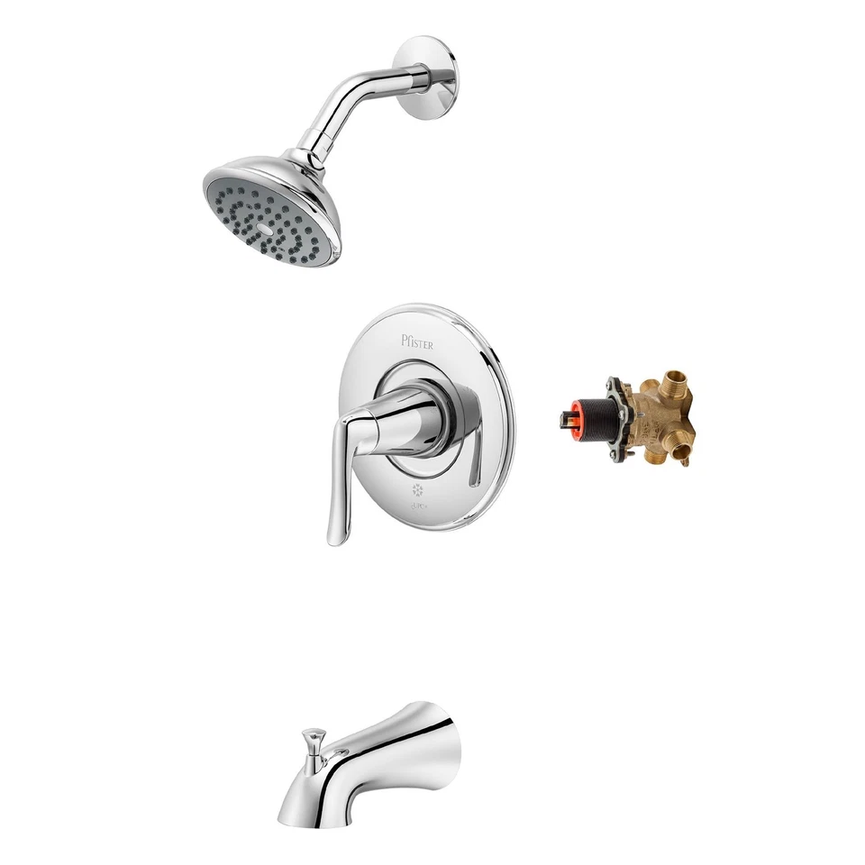Pfister Willa Tub & Shower Trim Kit, Valve and Cartridge Included, 8P8WS2MALSCC - Image 1 of 4