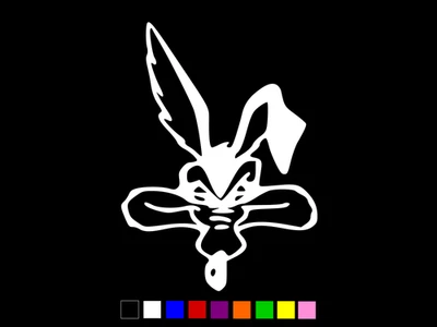 Calcomanía de vinilo Wile E Coyote Looney Tunes pegatina de ventana de pared de automóvil ELIGE EL TAMAÑO COLOR Foto 1 de 3