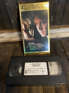 A Beautiful Mind 2002 Russell Crowe VHS Tape - Picture 1 of 7