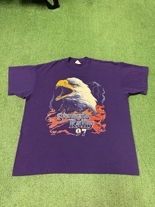 Vintage 90s Sturgis Rally Grand Daddy Them All Shirt Size XL Purple Motorcycle - Picture 1 of 12