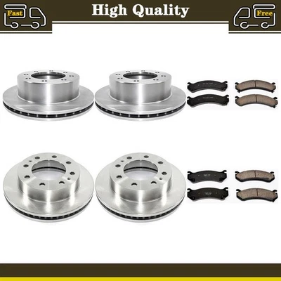 6xConjunto de pastilhas de freio rotores de disco compatível com 2001 GMC Sierra 2500 HD - Imagem 1 de 4