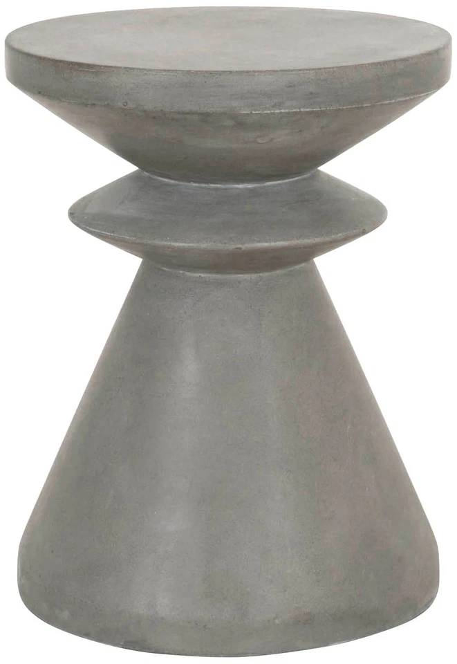 Pawn 13 3/4"W Slate Gray Concrete Round Outdoor Accent Table - Image 1 of 1