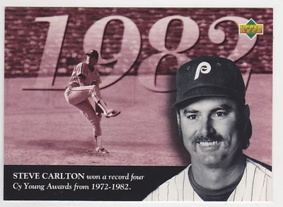 1994 Upper Deck All-Time Baseball Heroes #124 Steve Carlton Phillies - Image 1 of 2