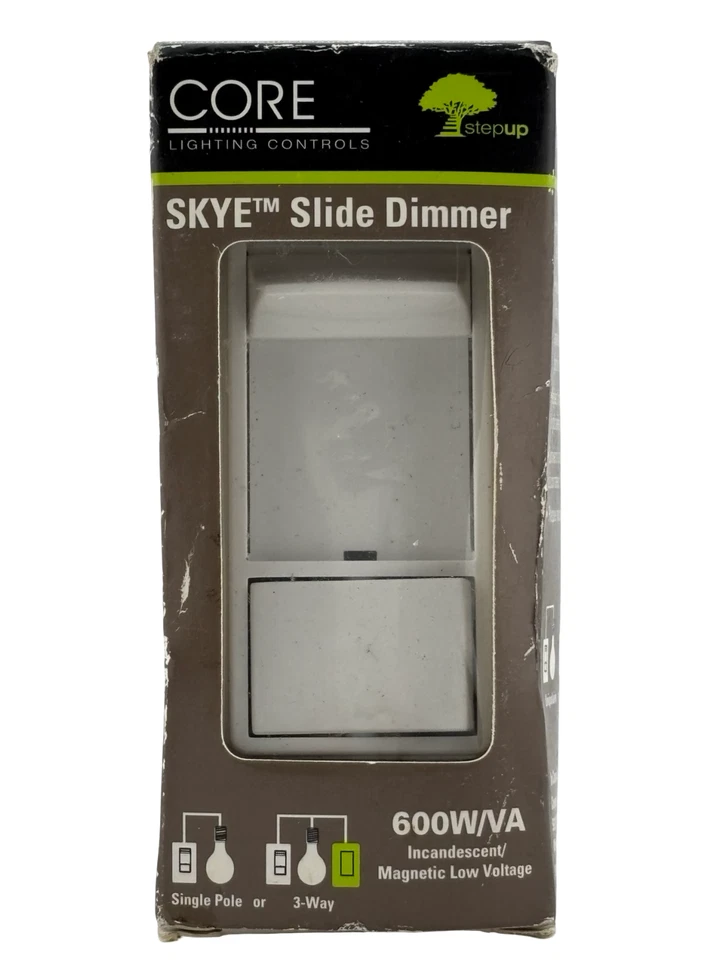 Cooper Skye Light Almond LED/CFL 600W Inc/Halogen Slide Dimmer Switch SLC03P-LA