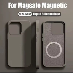 Magsafe Liquid Silicone Magnetic Case for iPhone 11–16 Pro Max Plus - Photo 1 sur 14