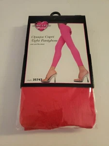 MUSIC LEGS Opaque Capri Tights Pantyhose - One Size Fits Most Hosiery 35747 RED - Picture 1 of 3