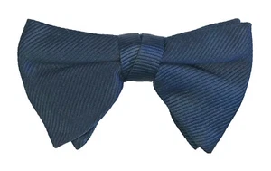 Men's Vintage Navy Blue Bow Tie Pre-Tied Clip-On 1970's Retro Halloween Costume - Picture 1 of 2