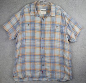 Mountain Khakis Mens XXL 2XL Blue / Orange Plaid Classic Fit Button-down Shirt - Picture 1 of 7