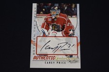 Carey Price 2007-08 ITG Between The Pipes Stars Of The Game Goaliegraph Auto