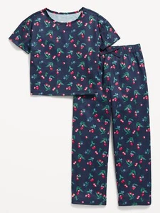 OLD NAVY SIZE XL (14-16) Printed Jersey-Knit Pajama Set for Girls NWT - Picture 1 of 1