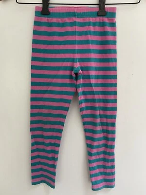 Леггинсы Emily Rose для девочек ясельного возраста в полоску хлопок без застежек полная длина бирюзово-розовые 4T - Изображение 1 из 4