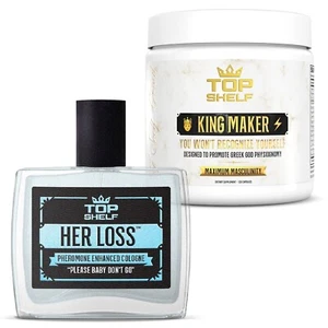 Her Loss & King Maker - 100ml Pheromone Cologne for Men & 13-In-1 Anabolic Suppl - Picture 1 of 9