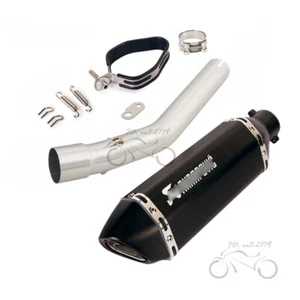 Slip for Yamaha Tenere 700 XTZ07 2019-2023 Black Muffler Exhaust Mid Tail Pipe - Picture 1 of 12