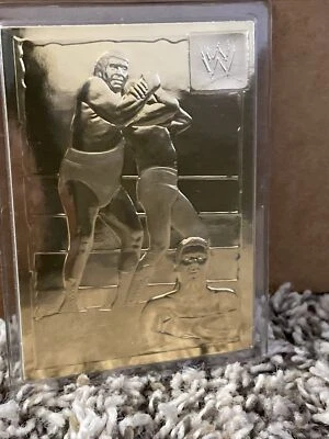 ANDRE THE GIANT (#1) WWF 22kt Danbury Mint Gold Card - Image 1 of 2