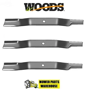 3 REPL WOODS MOWER BLADES 60" CUT RM59 RM500 L59 F35 31359 91-761 345-777 - Picture 1 of 1