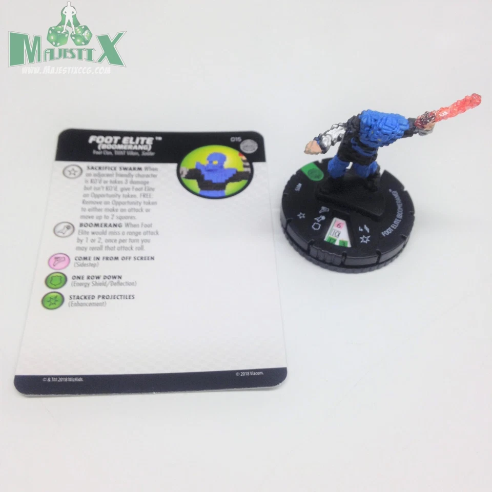 Heroclix Teenage Mutant Ninja Turtles Unplugged Foot Elite (boomerang) #015 fig! - Image 1 of 1
