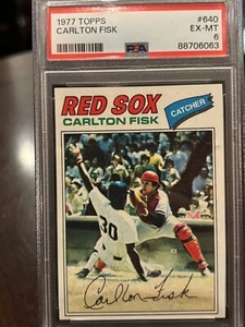 1977 Topps Carlton Fisk #640 PSA 6 Red Sox - Picture 1 of 2