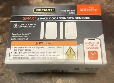 Defiant Home Security 2 Pack Door/Window Sensors  Hubspace Alarm - Image 1 of 4