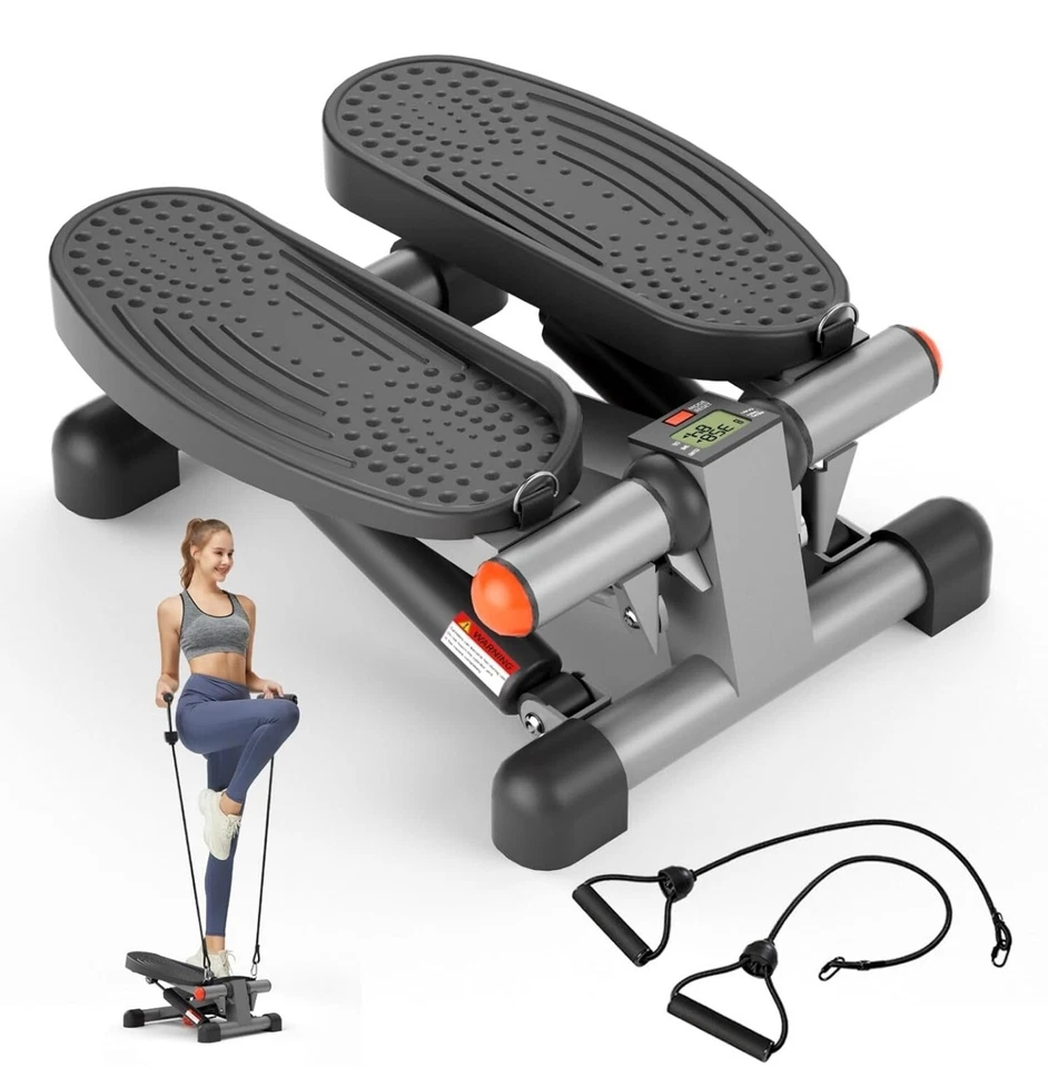 Niceday 6201NL Black Adjustable Mini Fitness Exercise Stepper With LCD Monitor