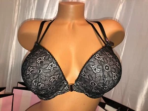 Victorias Secret Bombshell Bra 32A Black Lace Racerback - Picture 1 of 2