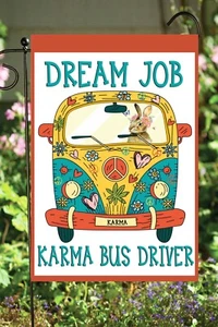Traumjob Karma Bus Flagge ~ doppelseitig * Top Qualität - Bild 1 von 1