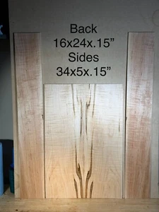 Figured Ambrosia Maple - Acoustic Guitar Back And Side Set - Book Matched - Picture 1 of 6