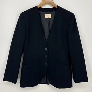 Pendleton Blazer Women's Size 10 Black Pure Virgin Wool Made In USA - Picture 1 of 7