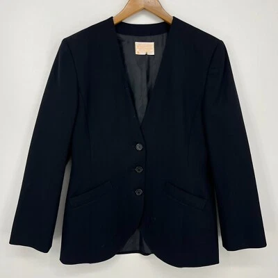 Pendleton Blazer Women's Size 10 Black Pure Virgin Wool Made In USA - Image 1 of 4