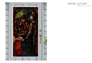 Creepy Carnival Door Decoration 85cm x 165.1cm Halloween Plastic FREE SHIPPING - Picture 1 of 1