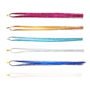 12 Pcs Sparkle Stränge Haar Lametta Haar Extensions Fee Haar Stränge - Bild 1 von 12