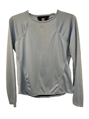 Camisa azul Mizuno para mujer talla M Active Performance manga larga textura panal PO Foto 1 de 4