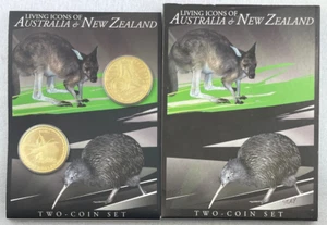 2005 Living Icons of Australia & New Zealand. $1 Two Coin Set. - Bild 1 von 5