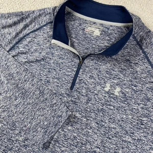 Under Armour Heatgear Athletic 1/4 Zip Lightweight pullver Men's 2XL Blue - Picture 1 of 8