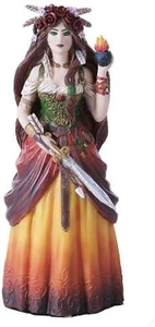 Celtic Goddess Brigid Statue in Color - Picture 1 of 2