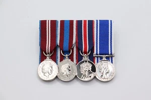 Diamond, Platinum Jubilee, Coronation And Police Court Mounted Miniature Medals - Picture 1 of 1