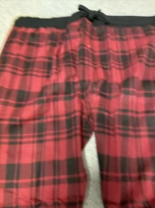 Hanes Men's Waffle Knit Sleep Jogger Lounge Pant - Red/Black Plaid - 2XL - Picture 1 of 4