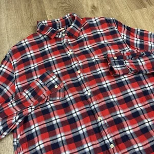 Ralph Lauren Denim Supply Shirt Womens XL Red Buffalo Check RL Boyfriend Top - Picture 1 of 11