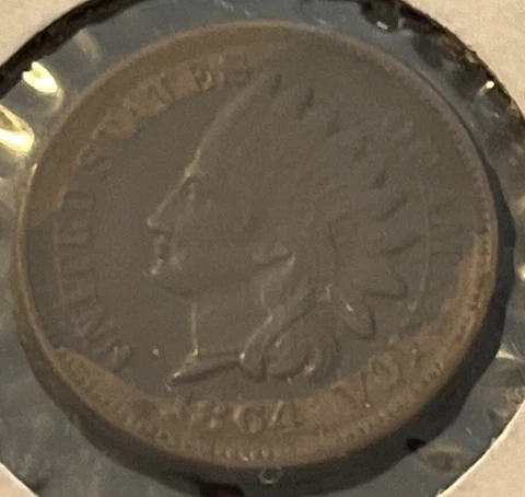 1864 1C ERROR DIE CRACK DEBRI INDIAN HEAD PENNY Cover