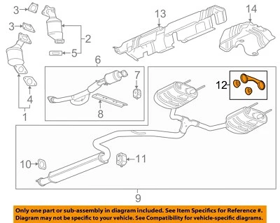 Componentes de escape GM OEM 96-23 LaCrosse - Suspensión de tubo silenciador 23156335 Foto 1 de 2