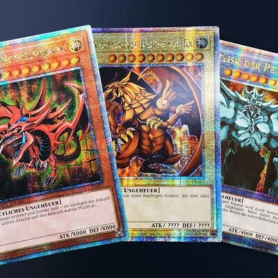Yu-Gi-Oh Ägyptische Götterkarten Set Quarter Century Rare LC01 NM Deutsch - Bild 1 von 4