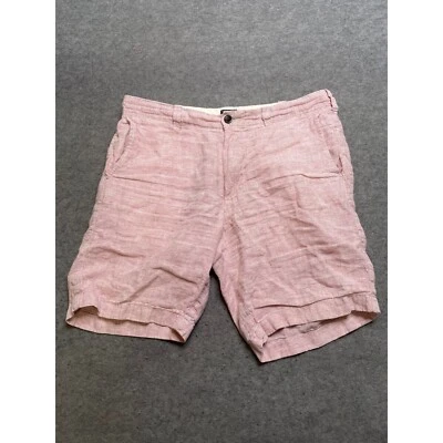 Pantalones Cortos J.Crew Para Hombre 100% Lino Informales Caminar Pantalones Cortos Rojo Rayas Talla 33 Foto 1 de 4