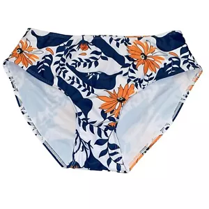 Summer Mae Bikini Bottom Womens Medium White Tropical Pattern New Without Tags - Picture 1 of 6