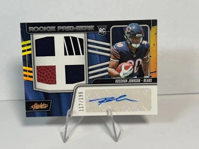 2023 Absolute Roschon Johnson Rookie Quad Patch Auto /199 Rookie RPA RC - Image 1 of 2