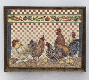 Placa de decoración de pared de gallo/pollo vintage decoración básica de casa de campo pequeña - Imagen 1 de 8