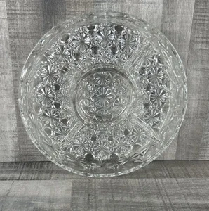 Plato para servir de cristal Daisy Dot vidrio federal 5 piezas redondo relish DisH - Imagen 1 de 9