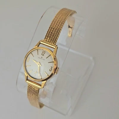 Zenith 18K Gold Women’s Mechanical Watch – Swiss Made – Collector’s Vintage Piec - Image 1 of 4