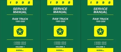 1998 Dodge RAM Truck Tienda Manual Gas Diesel Camioneta Servicio Books 1500 2500 - Imagen 1 de 4