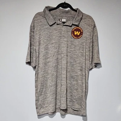 Washington Football Team NFL Team Apparel Mens XL Heathered Gray Polo Shirt NWOT - Image 1 of 4